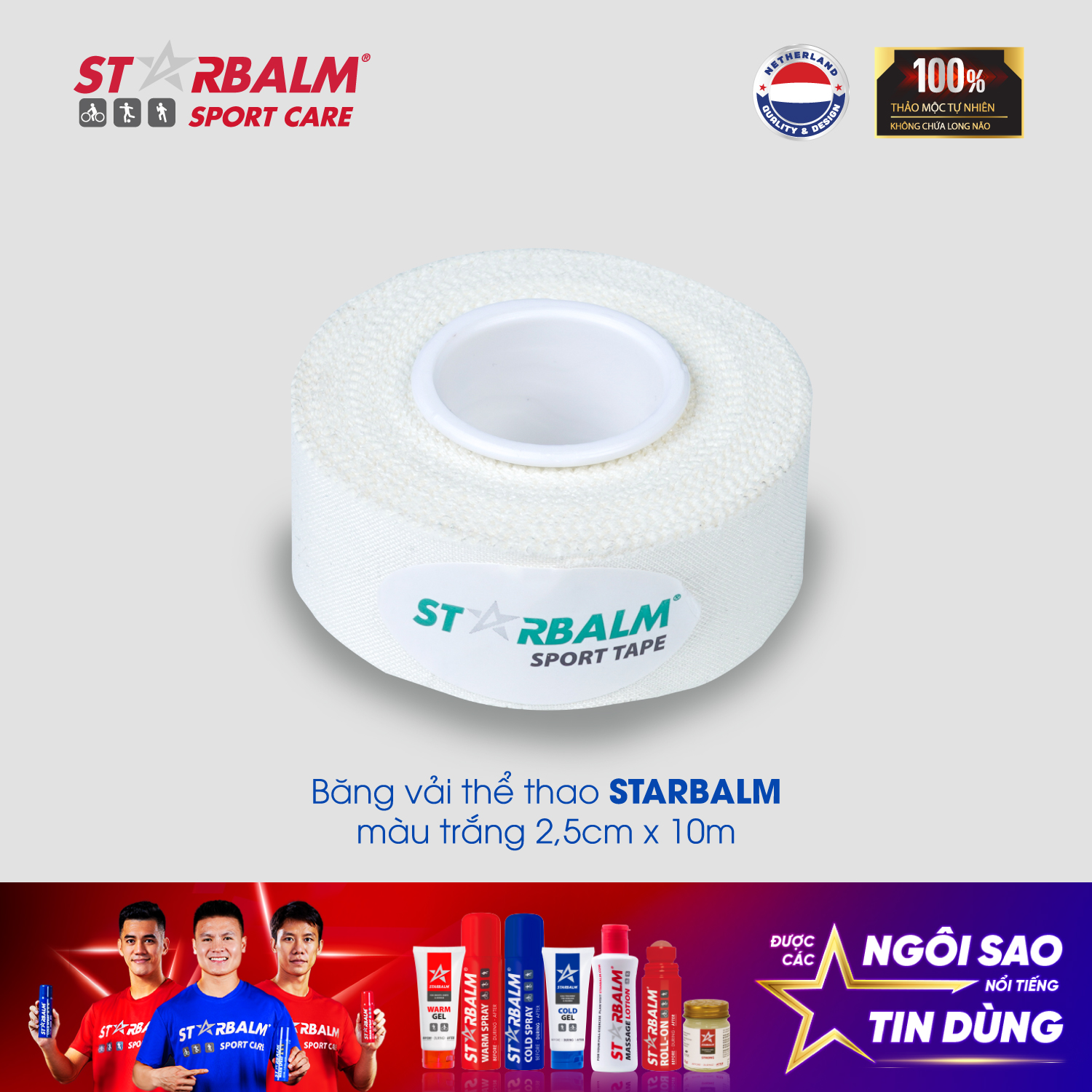 băng vải thể thao màu trắng
