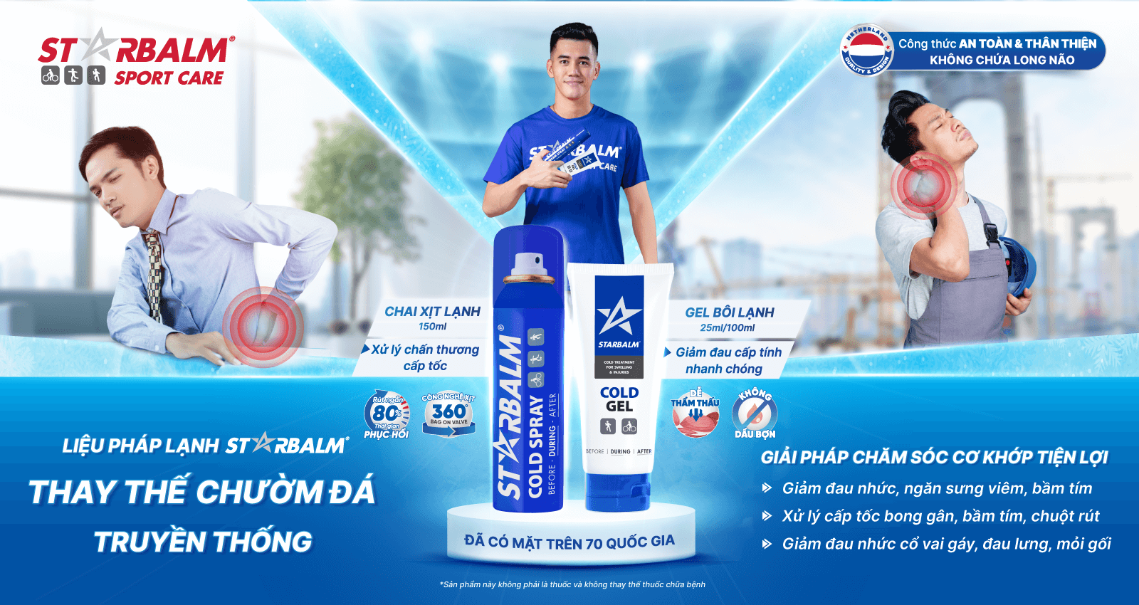 Starbalm hỗ trợ chăm sóc sức khỏe vận động